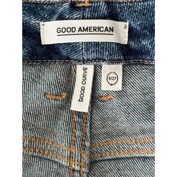 Good American GOOD CURVE STRAIGHT JEANS GCS127T Blue312 Size 4/27 - Picture 4 of 11
